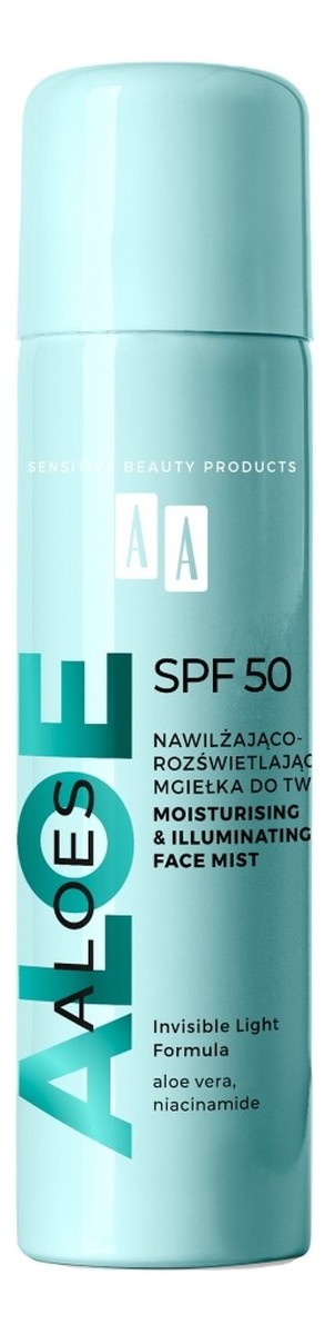 Mgiełka do twarzy nawilżająco rozświetlająca SPF50