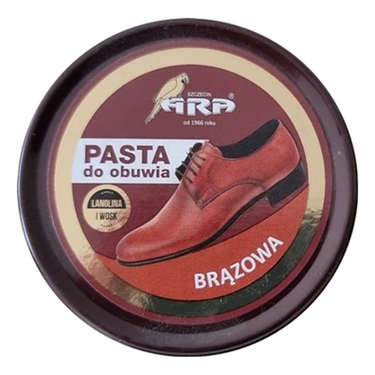 Ara Pasta do obuwia z lanoliną brązowa 40ml