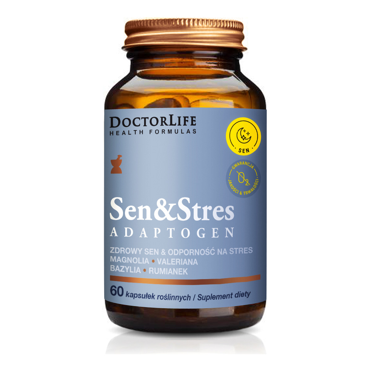 Doctor Life Sen & stres adaptogen suplement diety wspomagający sen 60 kapsułek
