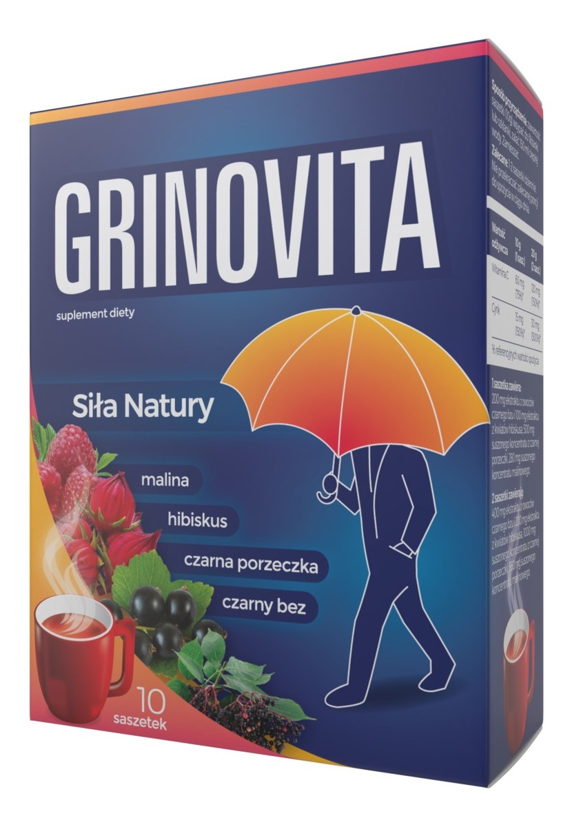 Grinovita Suplement diety Siła Natury - herbatka 1opakowanie -10 saszetek