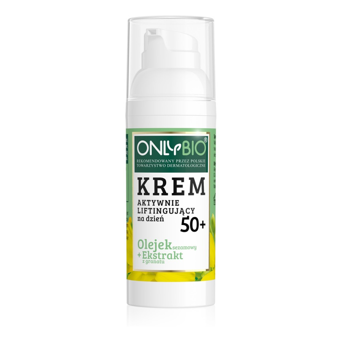 OnlyBio Krem aktywnie liftingujący na dzień 50+ olejek sezamowy i ekstrakt z granatu 50ml