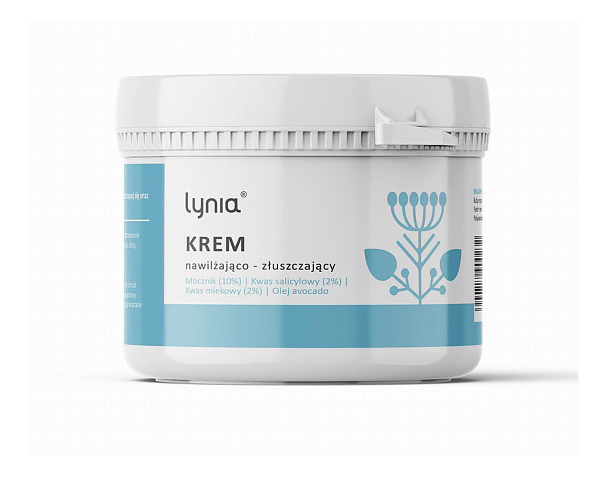 KREM NAWILŻAJĄCO-ZŁUSZCZAJĄCY Z MOCZNIKIEM (10%), KWASEM SALICYLOWYM (2%) ORAZ MLEKOWYM