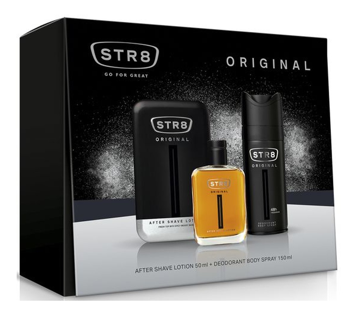 zestaw prezentowy (woda po goleniu 50ml + dezodorant spray 150ml)