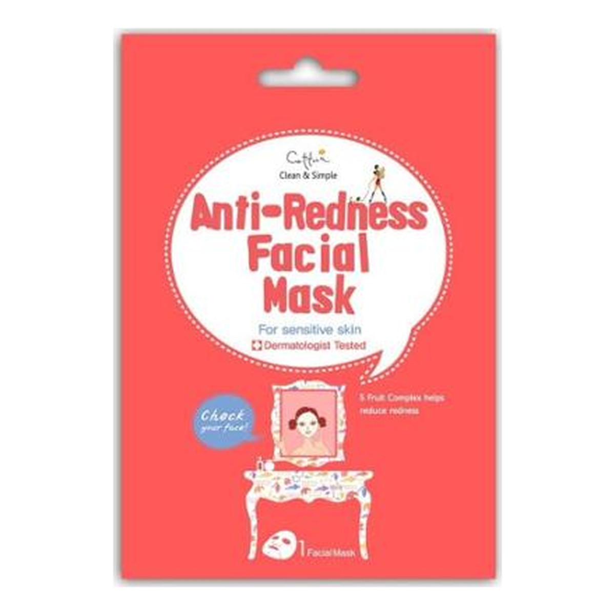 Cettua Anti-Redness Facial Mask maska niwelująca zaczerwienienia