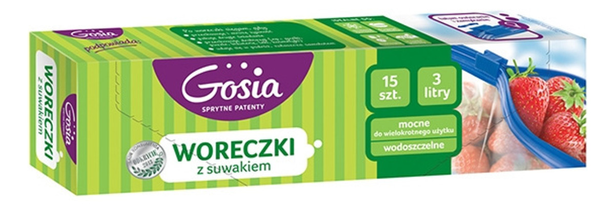 Woreczki z suwakiem 10 szt. 3l.