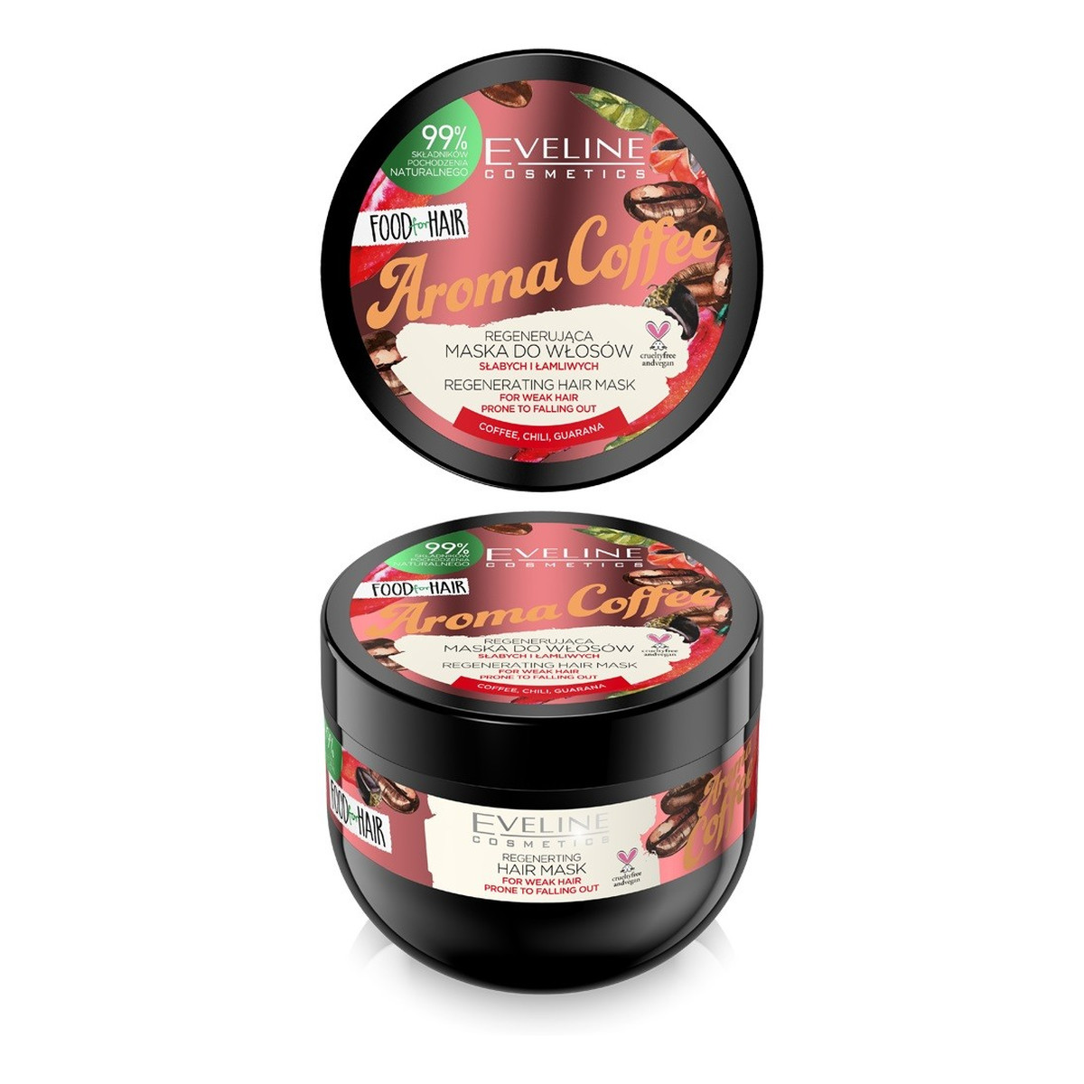 Eveline Food for Hair Aroma Coffee Maska do włosów słabych i łamliwych - regeneracja i wzmocnienie 500ml