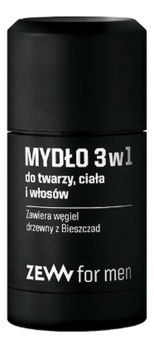 Mydło 3w1 do twarzy. ciała i włosów z węglem drzewnym