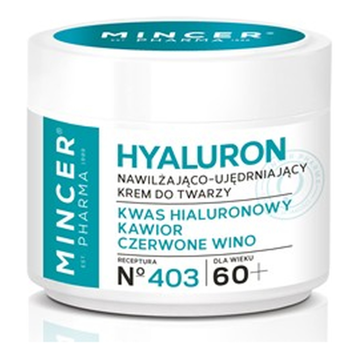 Mincer Pharma Hyaluron 60+ Nawilżająco-Ujędrniający Krem Do Twarzy No403 50ml