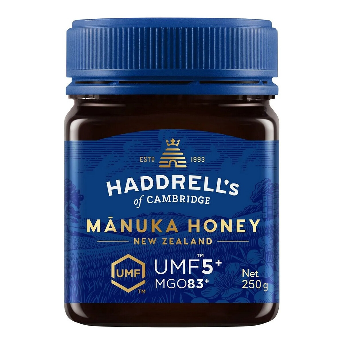 Haddrell's Manuka honey miód manuka umf5+ mgo83+ 250g