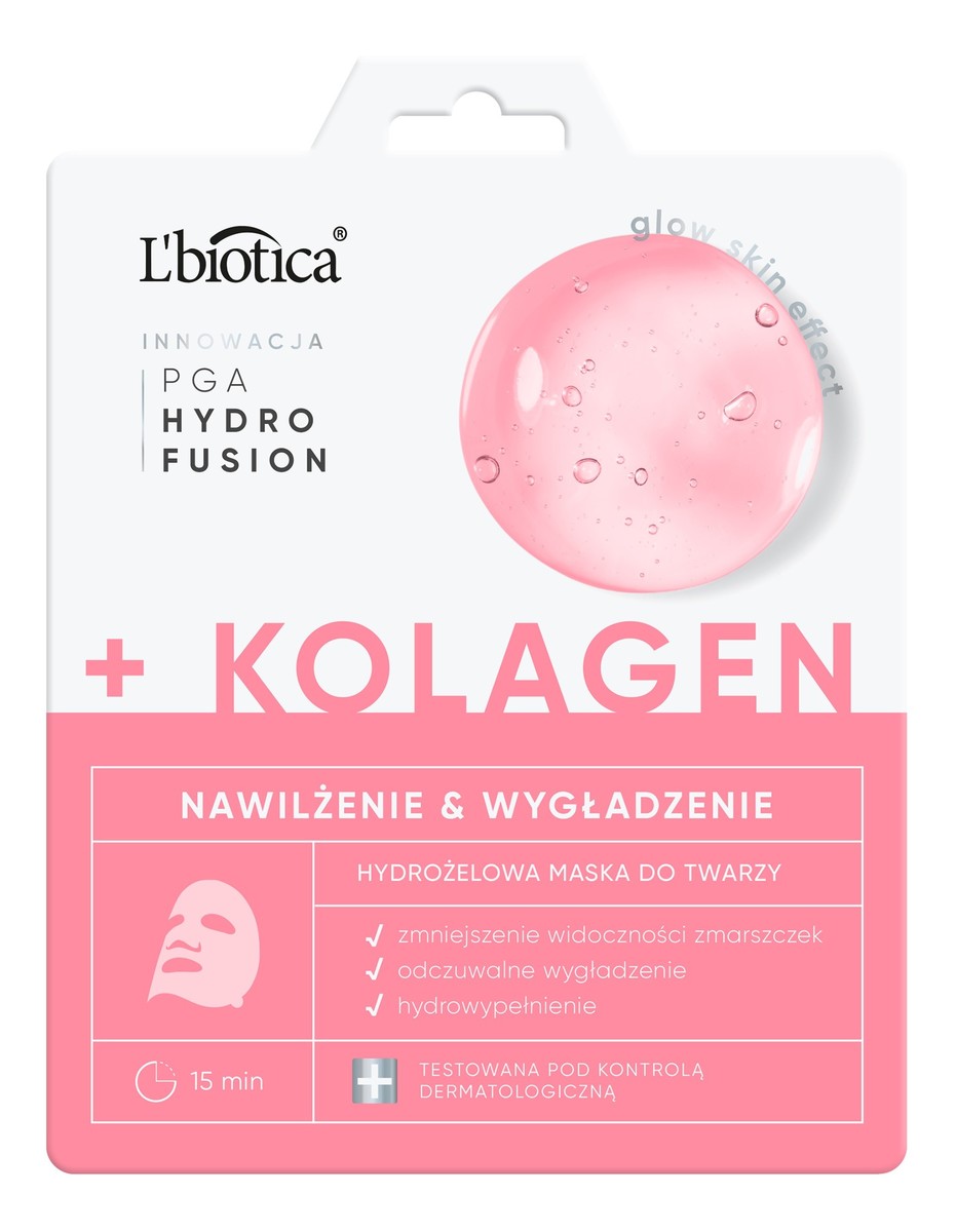 L`biotica pga hydr fusion + kolagen hydrożelowa maska do twarzy-nawilżenie i wygładzenie