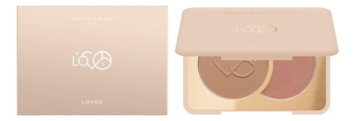Bronze blush set prasowany bronzer i róż do modelowania twarzy