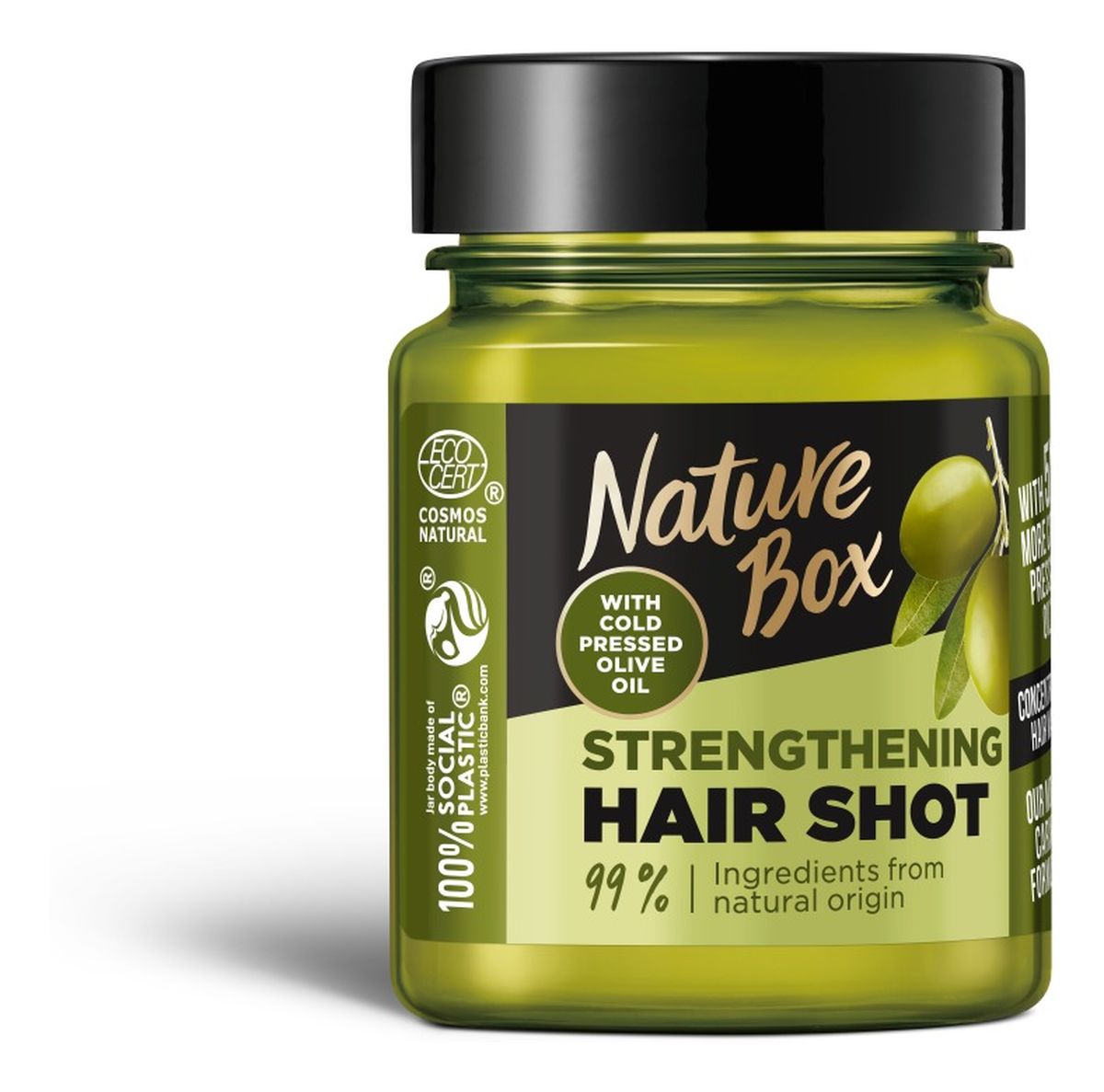 Olive oil hair shot wzmacniająca maska do włosów z olejem z oliwek