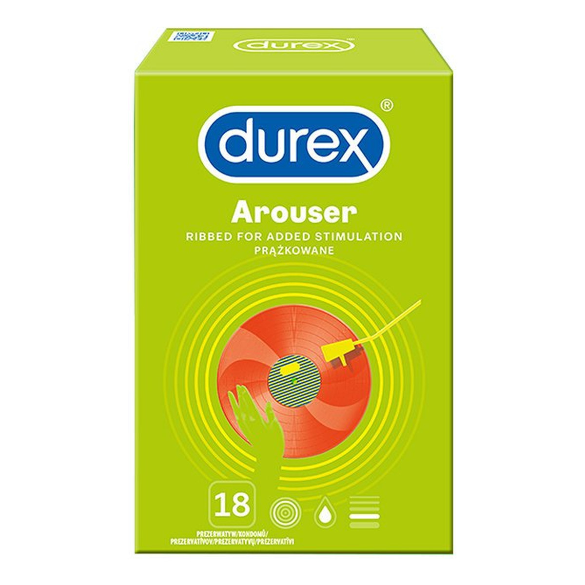 Durex Arouser prezerwatywy prążkowane 18szt