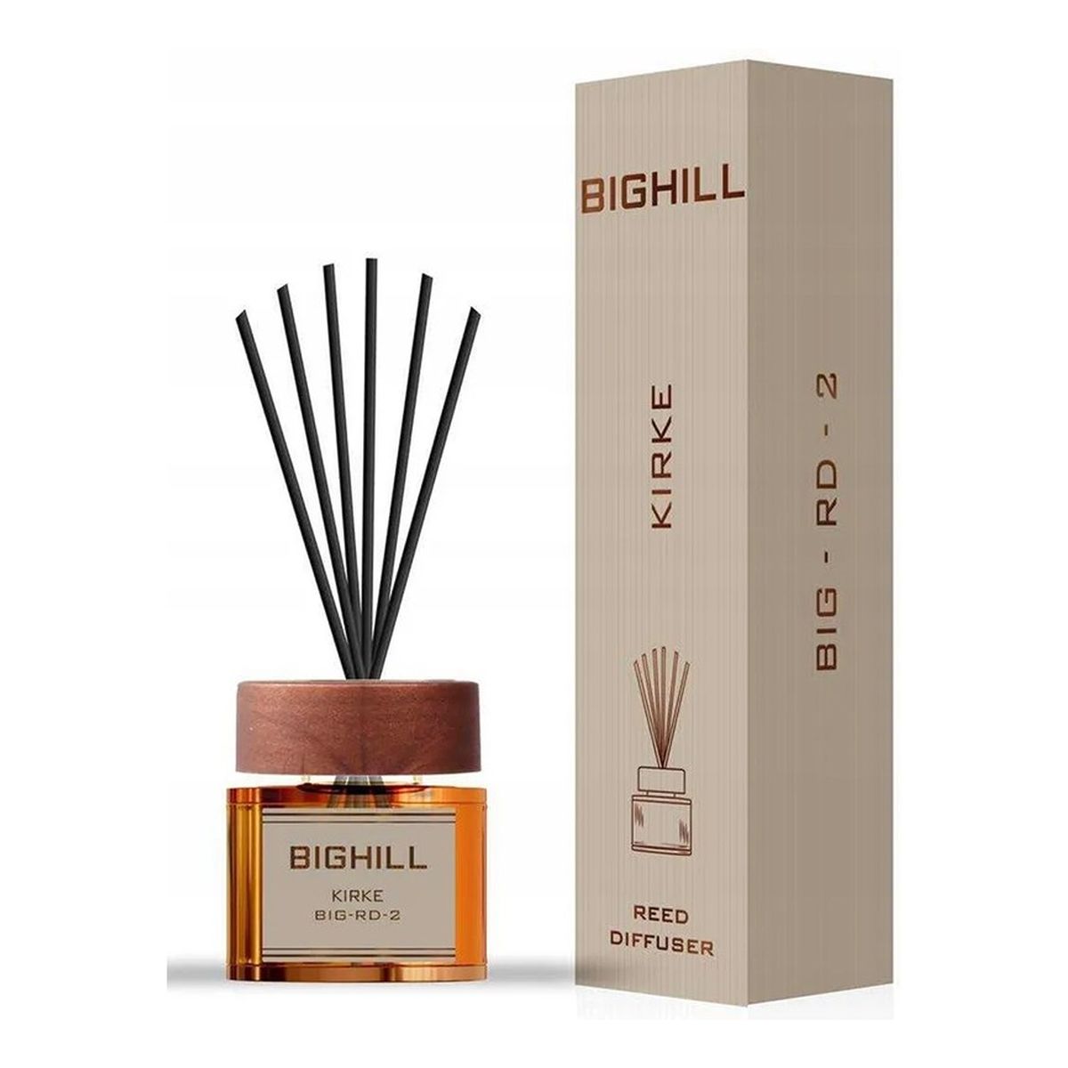 Bighill Ekskluzywny dyfuzor zapachowy z patyczkami Kirke + More Than 2x120ml