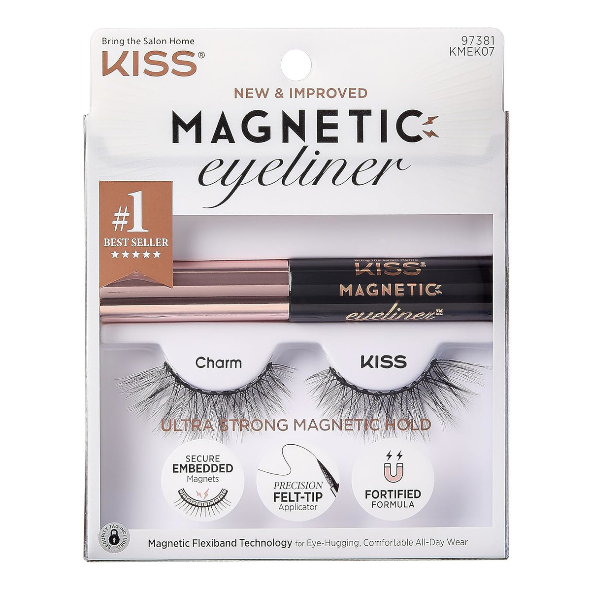 Kiss Zestaw Charm Rzęsy magnetyczne + eyeliner