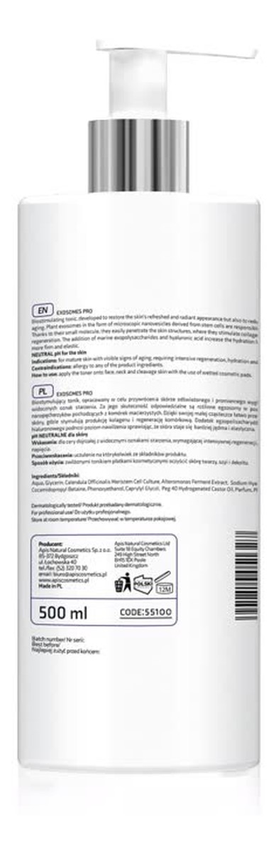 Biostymulujące Mleczko + Tonik z roślinnymi egzosomami 2x500ml