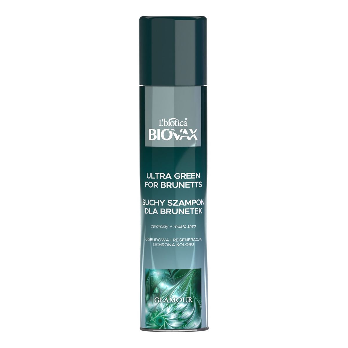 Lbiotica / Biovax Glamour Suchy Szampon do włosów dla brunetek - Ultra Green 200ml