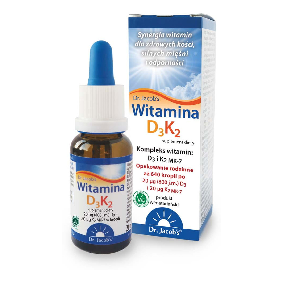 Dr Jacobs Witamina D3 K2 Suplement diety 20ml