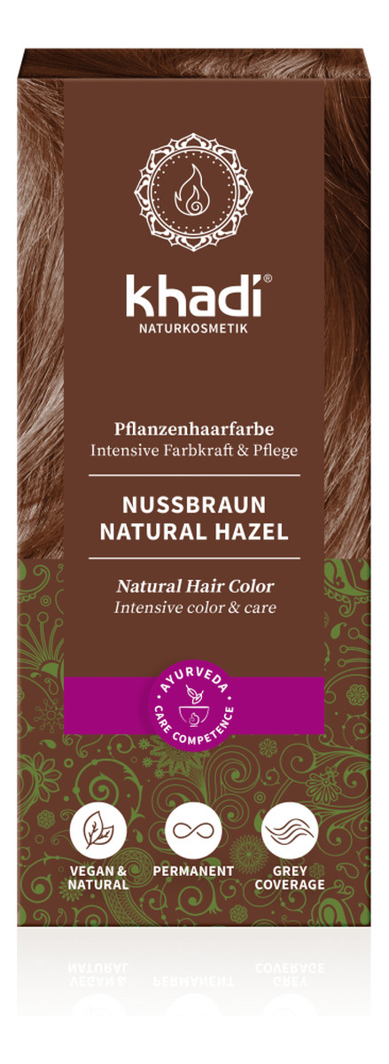 Naturalna Ziołowa Henna do Włosów Hazel Orzechowy Brąz