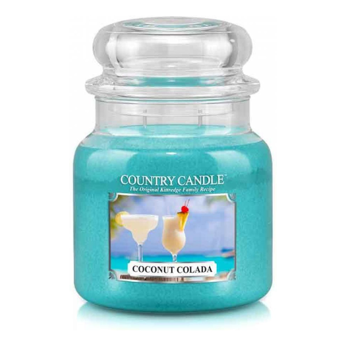 Country Candle Średnia świeca zapachowa z dwoma knotami coconut colada 453g
