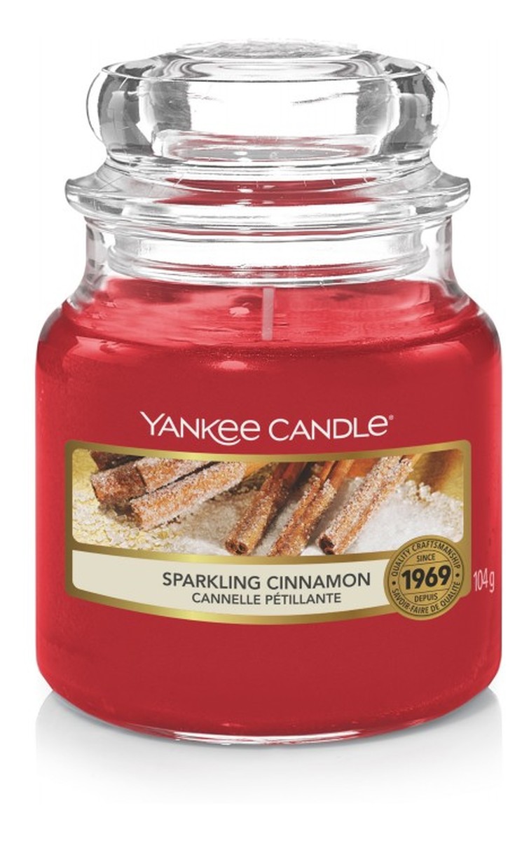 Świeca zapachowa mały słój sparkling cinnamon
