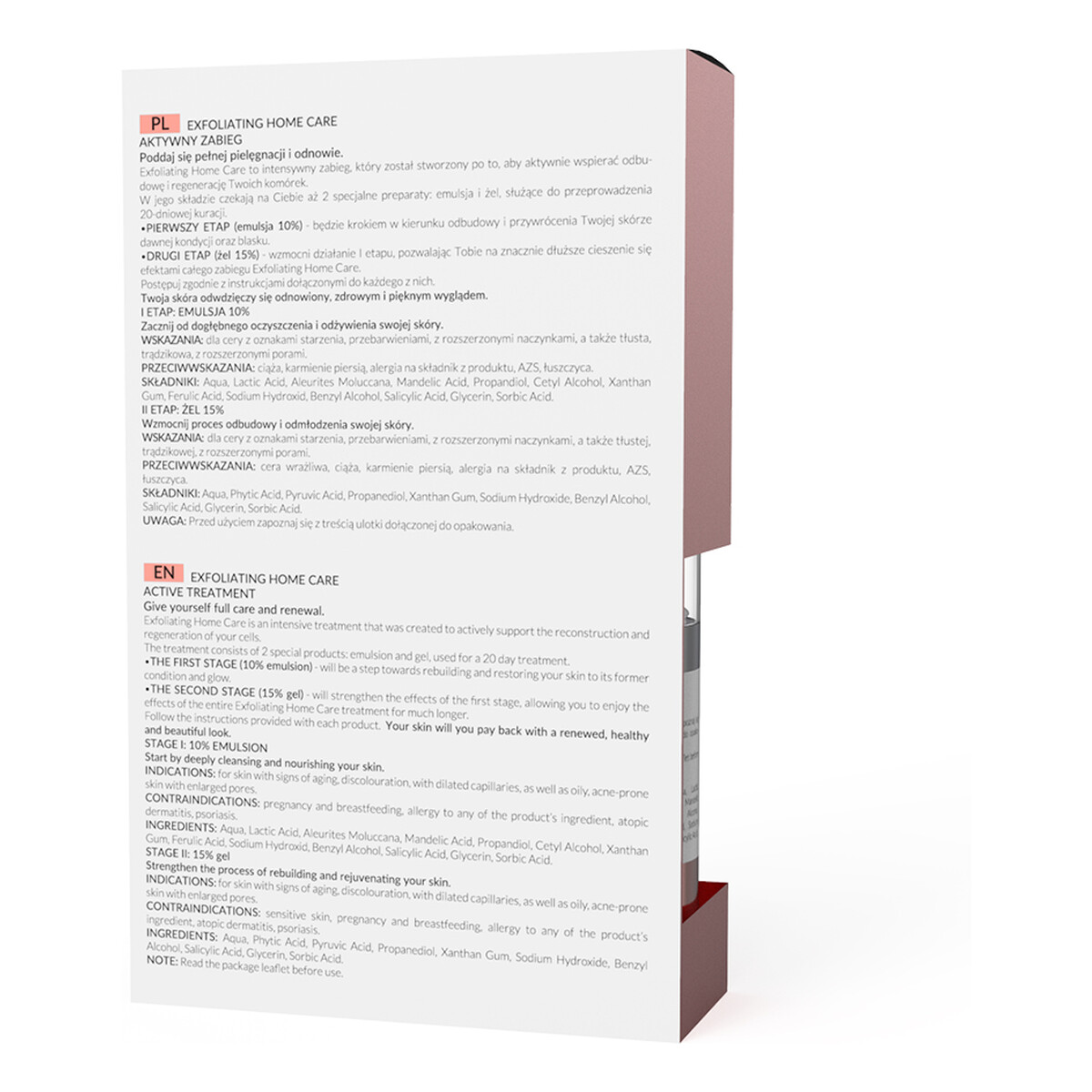 Apis Home Care Face Exfoliating Set Intensywna odnowa skóry w 20 dni zestaw emulsja 10% 15ml + żel 15% 15ml