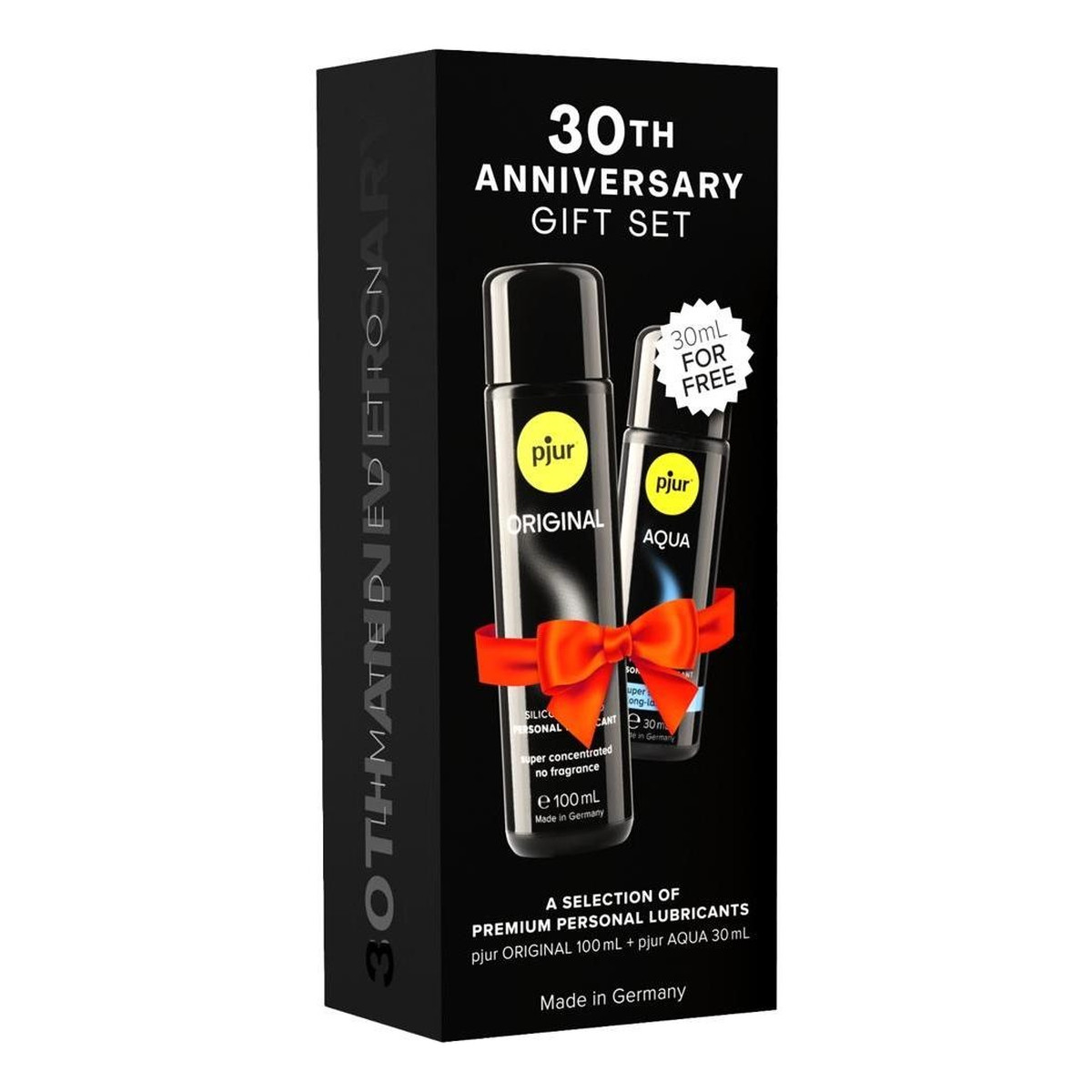 Pjur 30th Anniversary Gift Set Zestaw original silikonowy lubrykant 100ml + aqua lubrykant na bazie wody 30ml