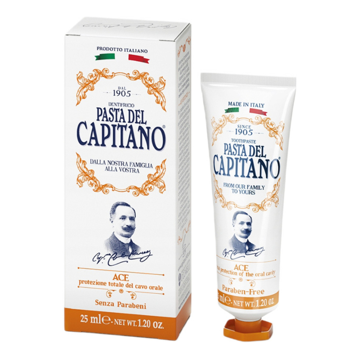 Pasta del Capitano 1905 Ace Pasta Do Zębów Z Witaminami A, C I E 25ml