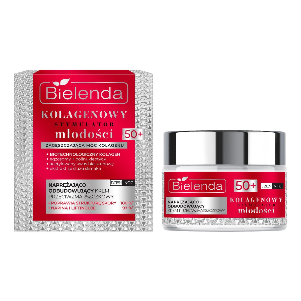 Bielenda Kolagenowy Stymulator Młodości naprężająco-odbudowujący Krem przeciwzmarszczkowy 50+ 50ml