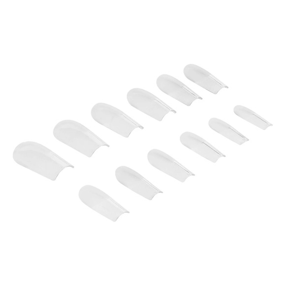 NeoNail Invisible Flexi Tips tipsy elastyczne do przedłużania paznokci 02 Clear Square 300szt