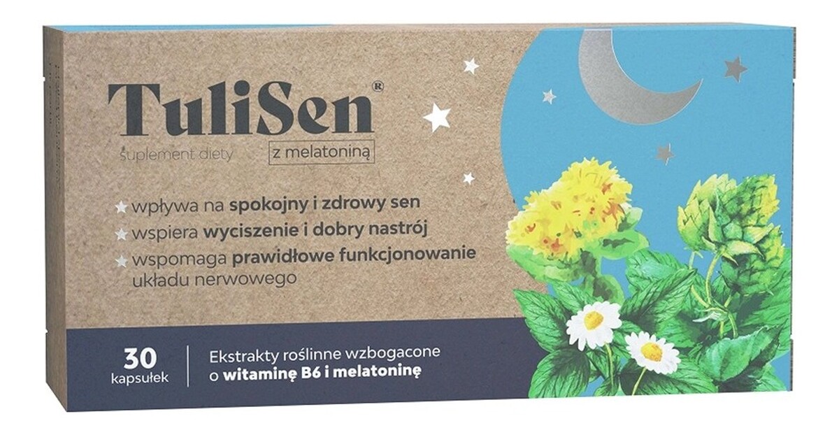 Suplement diety z melatoniną wspomagający zdrowy sen 30 kapsułek