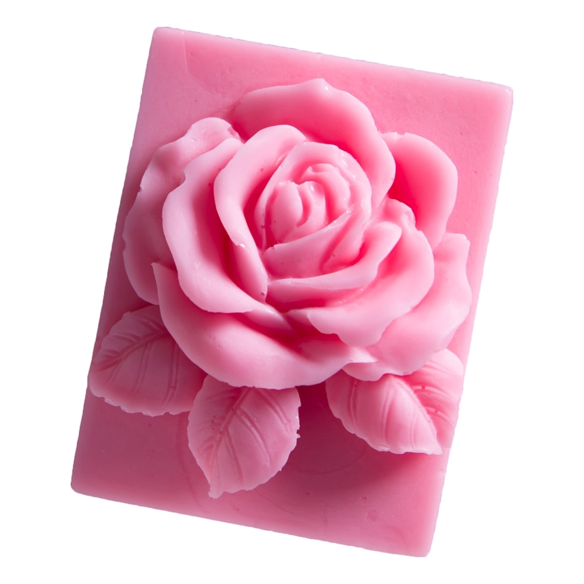 Laq Happy Soaps Różowa Róża w Prostokącie naturalne mydło glicerynowe Wiśnia 90g