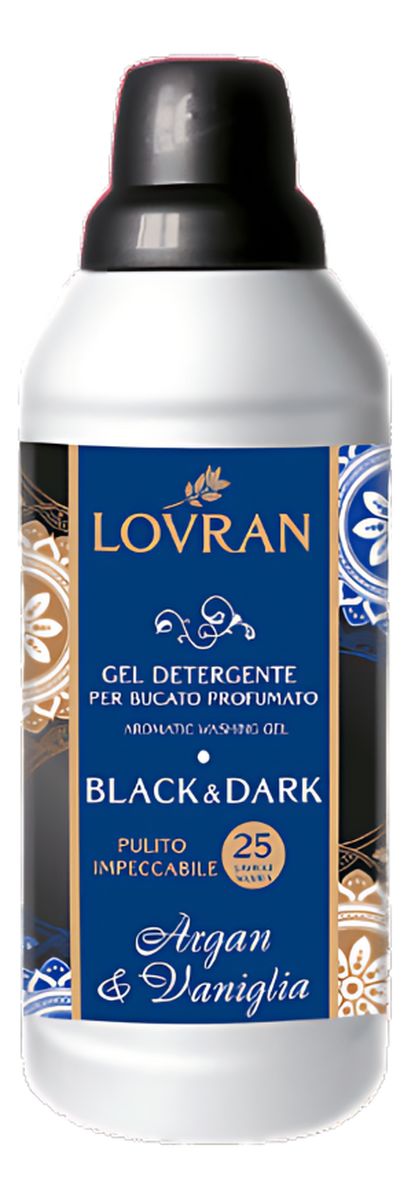 Black & Dark Żel do prania czarnych i ciemnych tkanin Argan & Vaniglia 25 prań