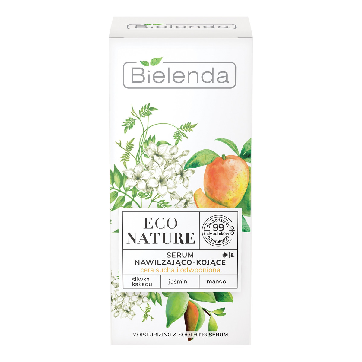 Bielenda Eco Nature Serum do twarzy nawilżająco-kojące - Śliwka Kakadu Jaśmin Mango 30ml
