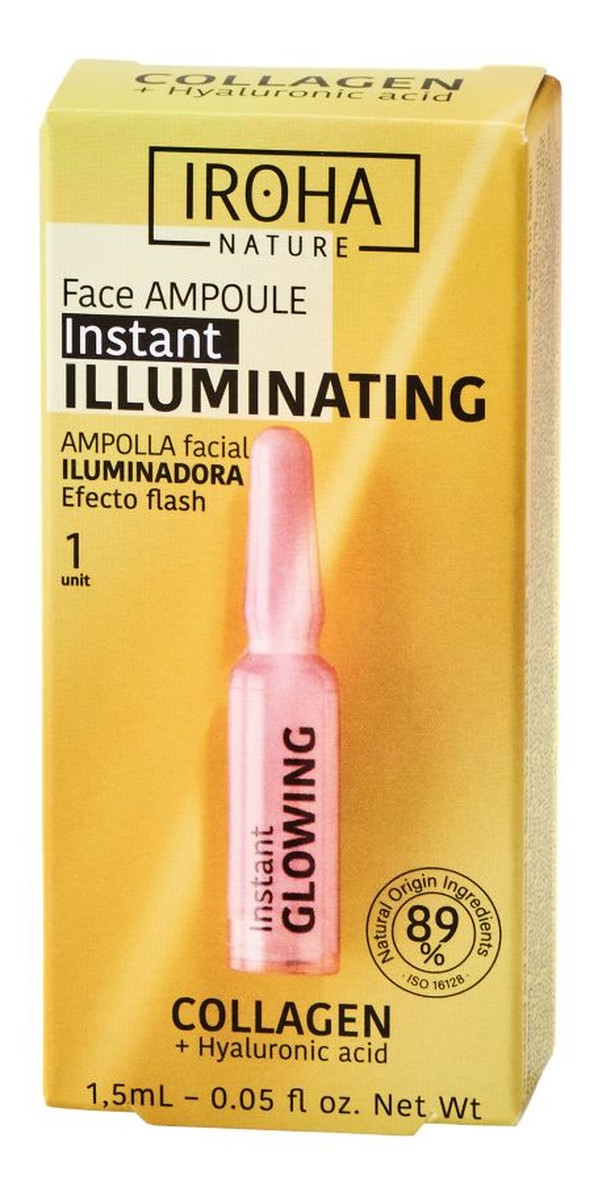 Instant Flash Illuminating Face Ampoule rozświetlająca ampułka do twarzy z kolagenem i kwasem hialuronowym