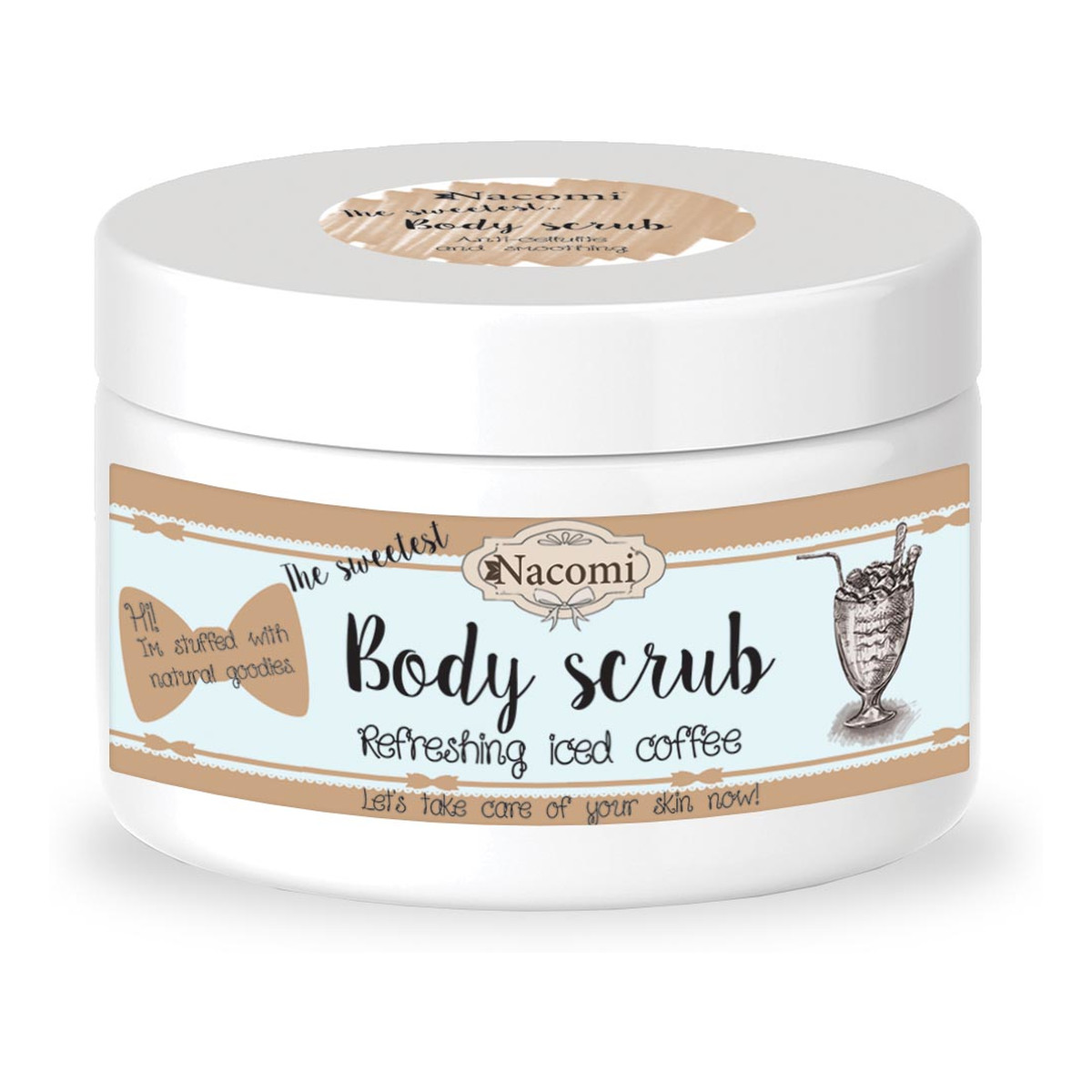 Lullalove Szczotka do masażu na sucho Tampico 2.0 + Nacomi peeling cukrowy kawowy