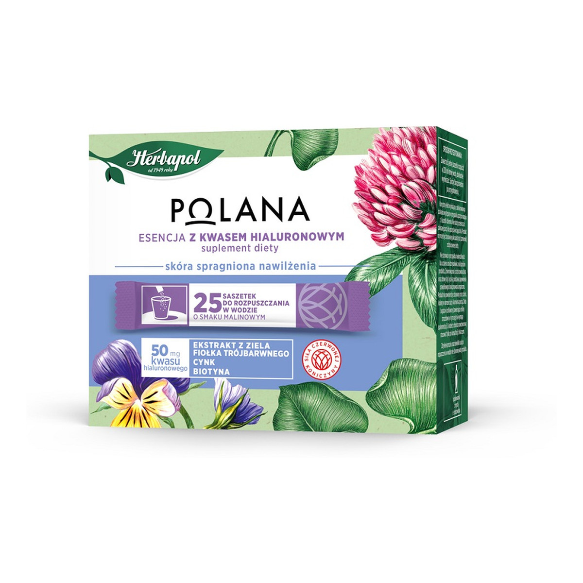 Herbapol Polana Esencja z kwasem hialuronowym suplement diety 25 saszetek