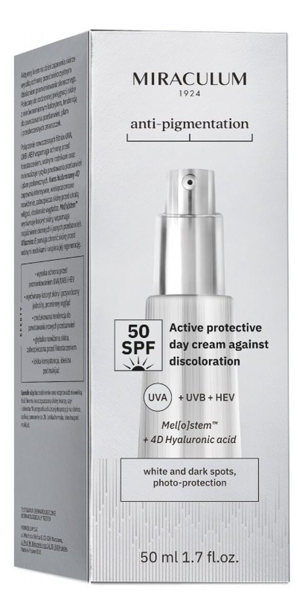 Aktywny krem przeciw przebarwieniom SPF 50