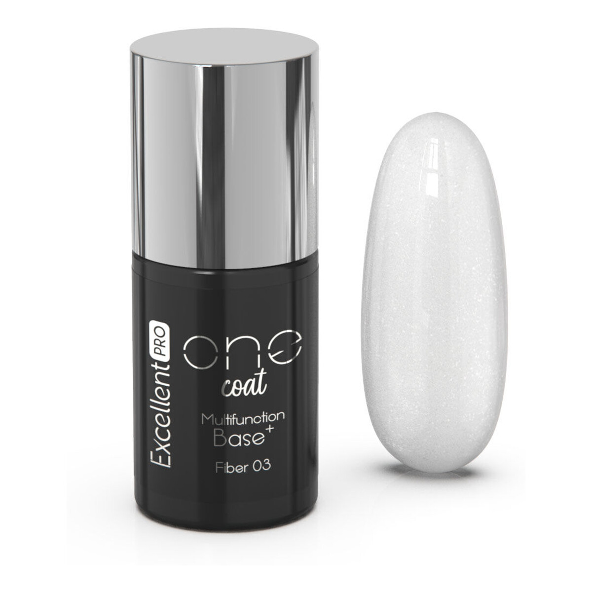 Excellent PRO One coat multifunction fiber base baza hybrydowa z włóknami sparkling snow 7g