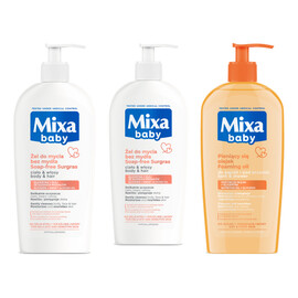 Łagodny Szampon i Płyn Do Kąpieli 2w1 2x400ml + Płyn do kąpieli z olejkiem 400ml