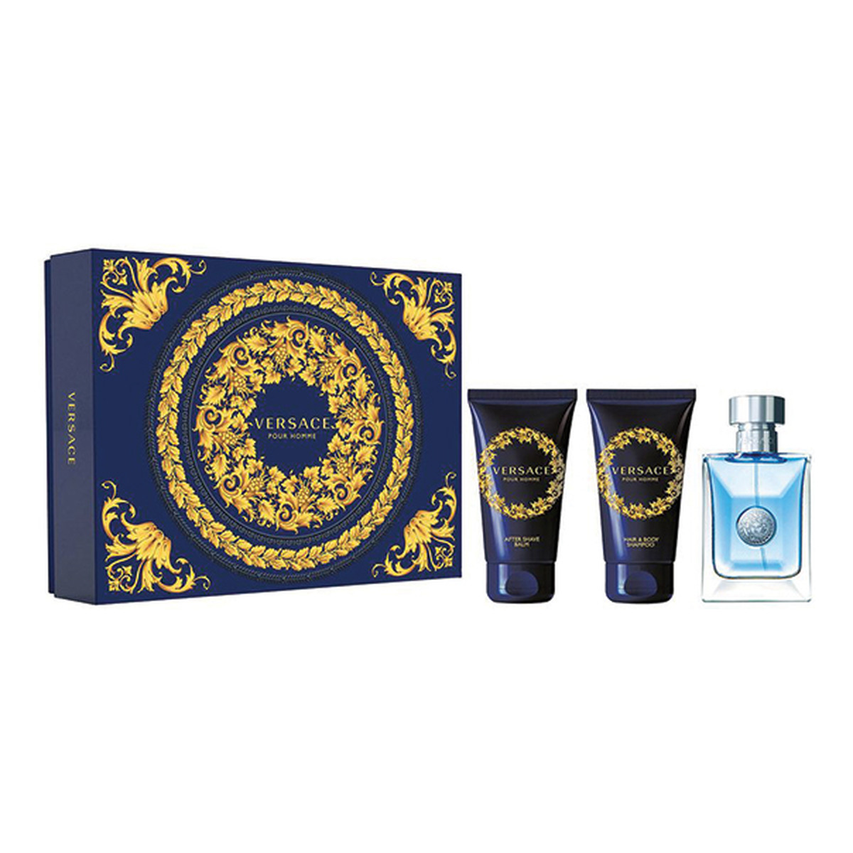 Versace Pour Homme Zestaw woda toaletowa 50ml + balsam po goleniu 50ml + żel pod prysznic 50ml