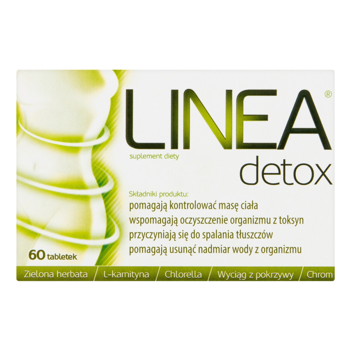 Linea Detox suplement diety wspomagający kontrolę masy ciała 60 tabletek
