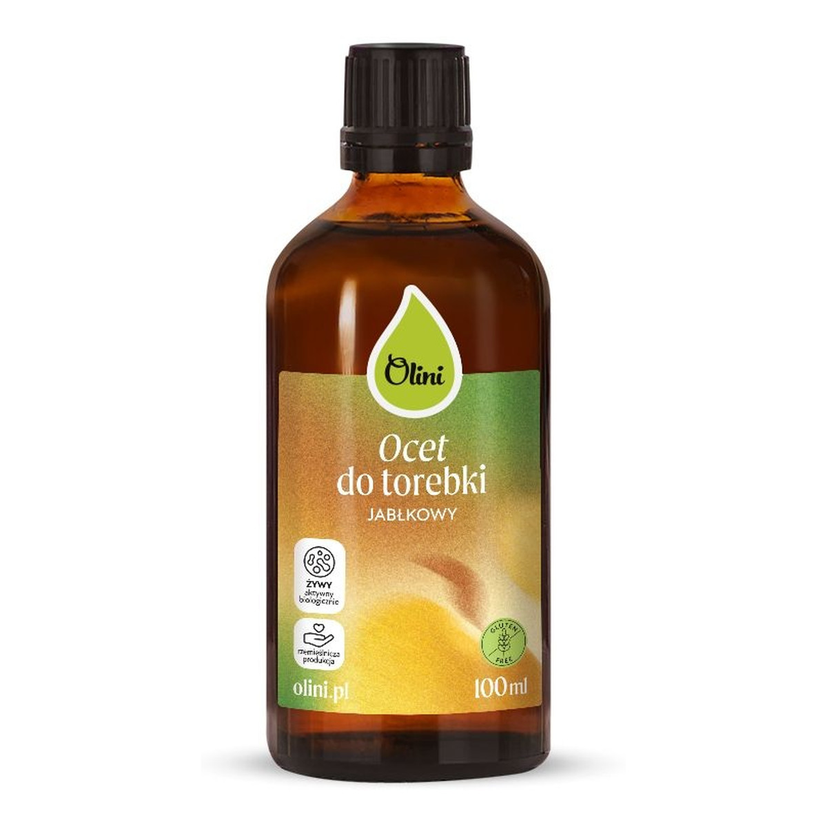 Olini Ocet jabłkowy naturalny, niefiltrowany, niepasteryzowany 100ml