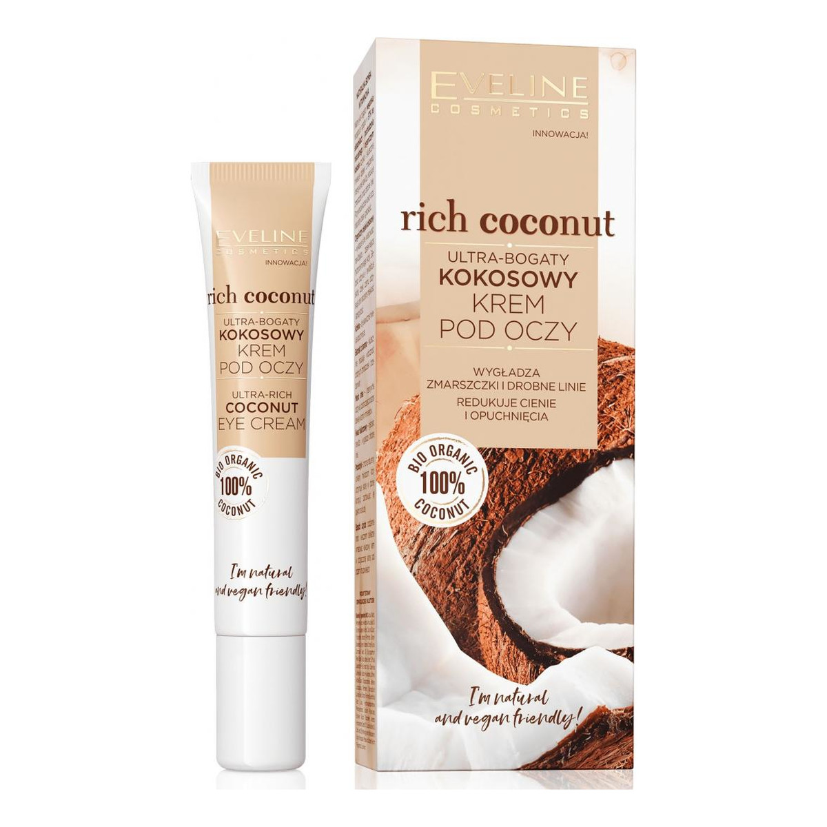 Eveline Rich Coconut Kokosowy Krem Pod Oczy Ultra-Bogaty 15ml