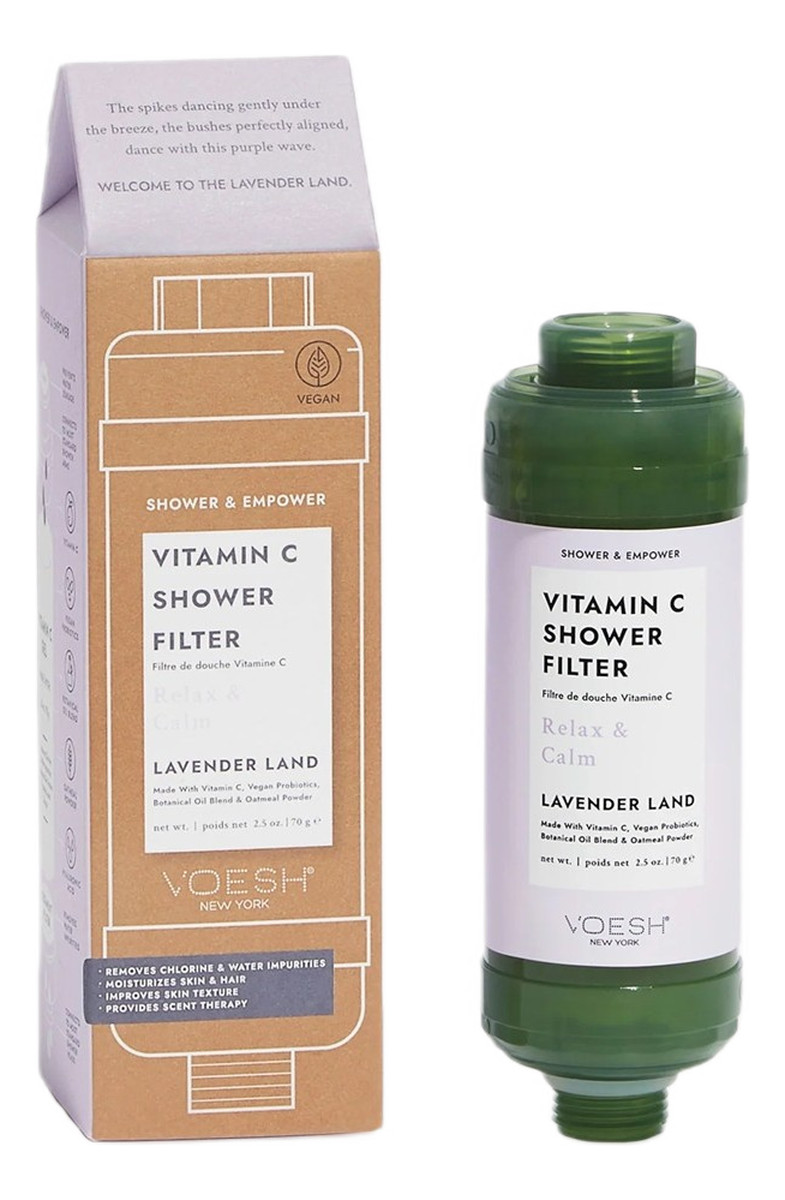 Vitamin c shower filter filtr prysznicowy z witaminą c do ciała i skóry głowy lavender land