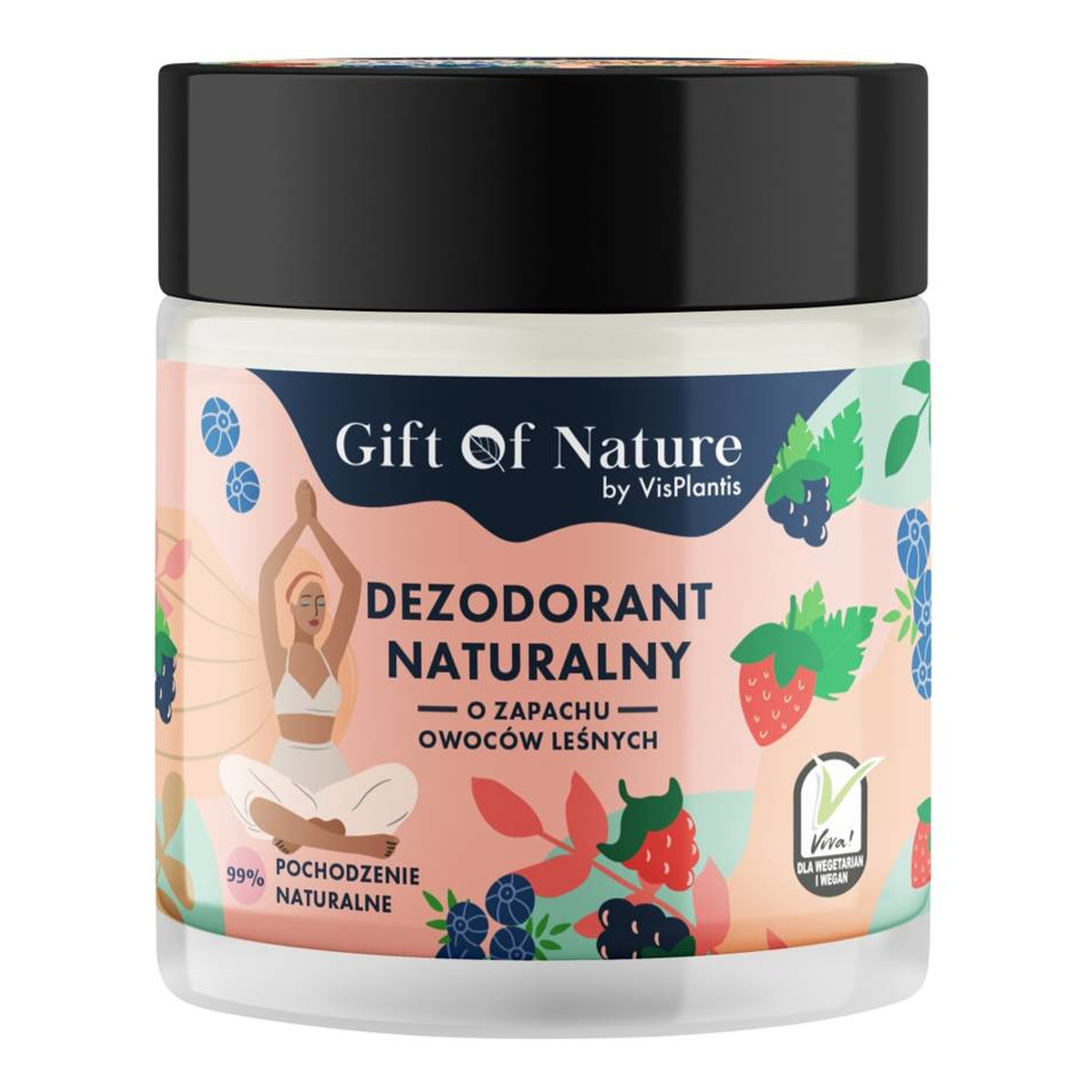 Vis Plantis Gift of Nature Dezodorant naturalny w kremie - zapach owoców leśnych 75ml