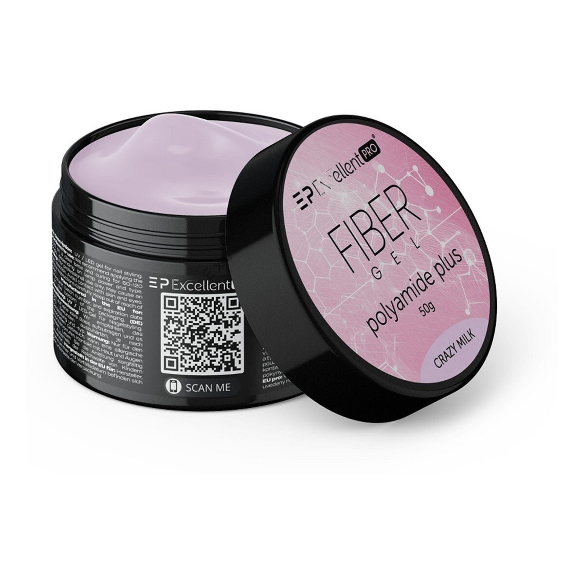 Excellent PRO Fiber Gel Polyamide Plus Żel budujący crazy milk 50g