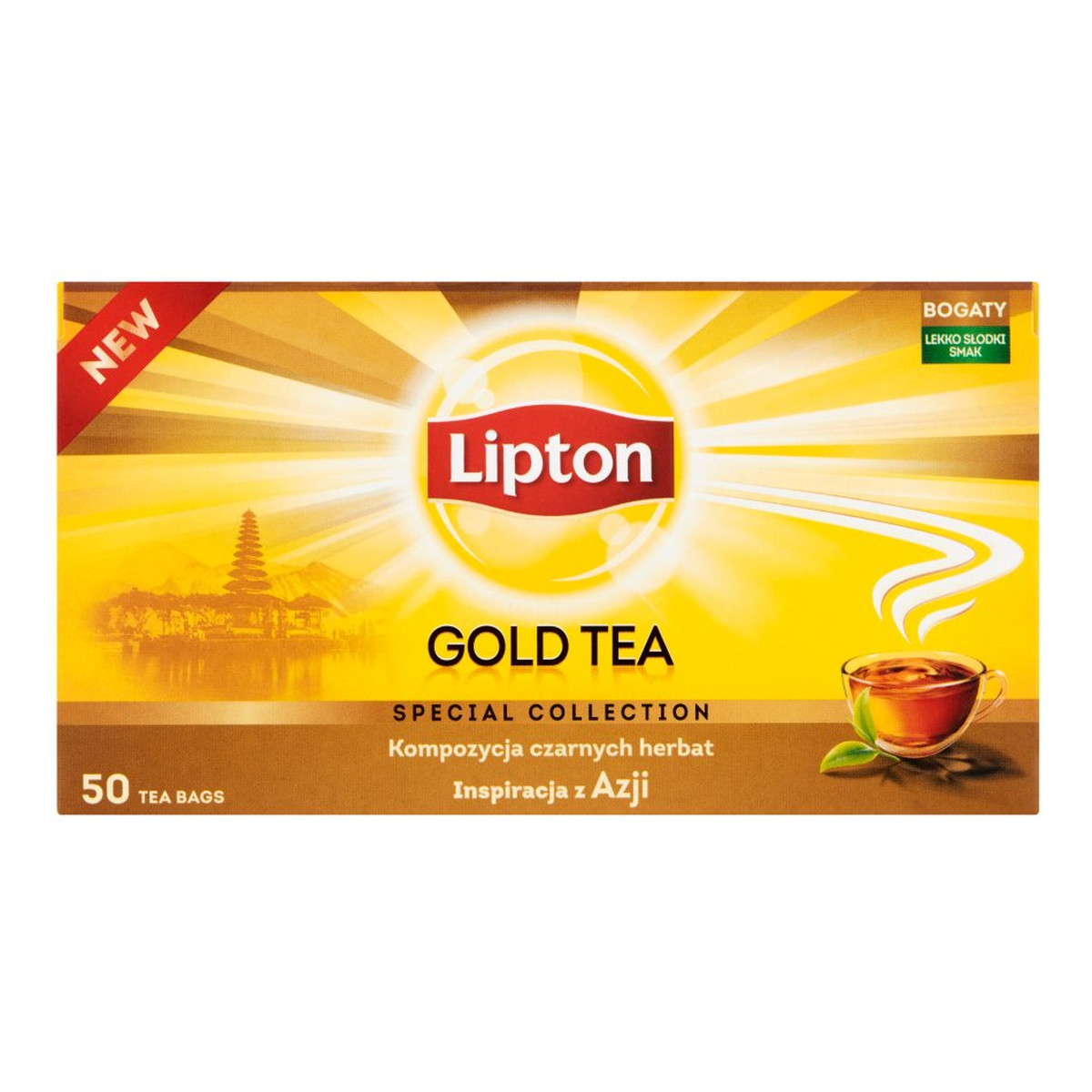 Lipton Gold Tea Kompozycja czarnych herbat 50 torebek 100g