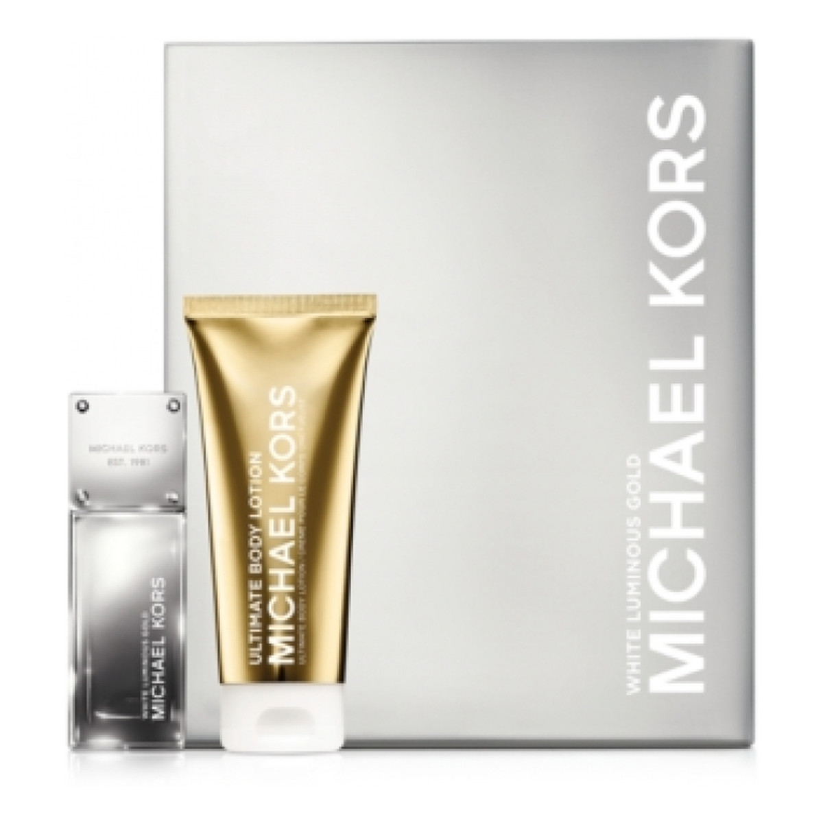 Michael Kors White Luminous Gold Zestaw woda perfumowana spray + balsam do ciała
