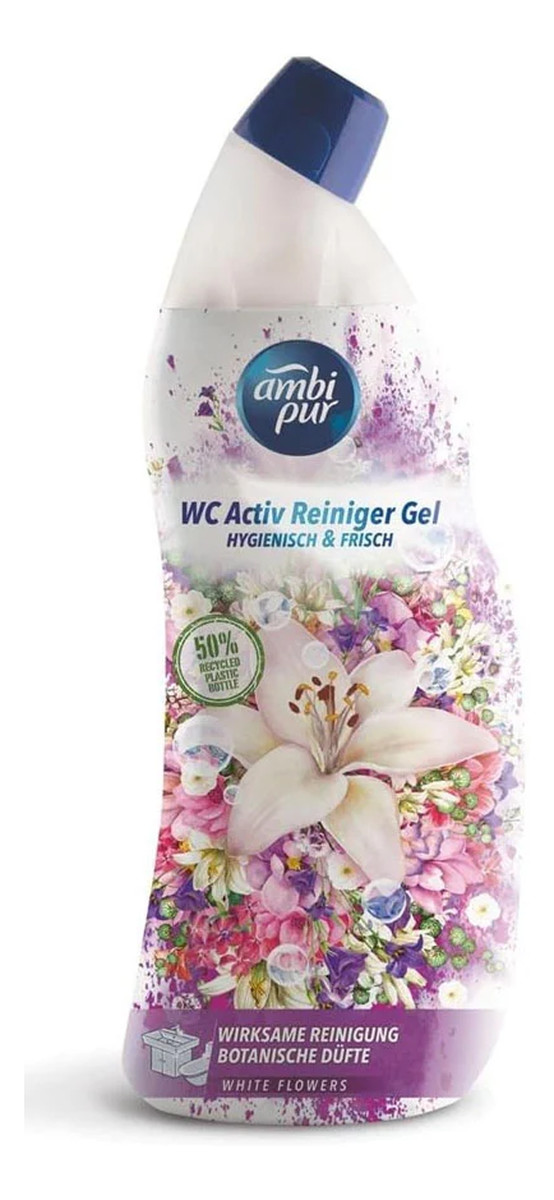Żel do WC White flowers 4x750ml Zawieszka do WC Lavender